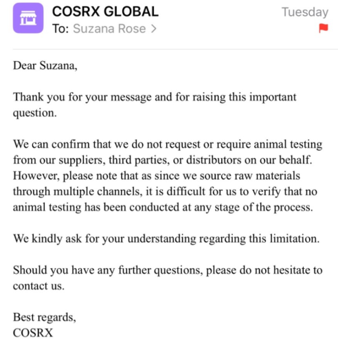 Verklaring cosrx
